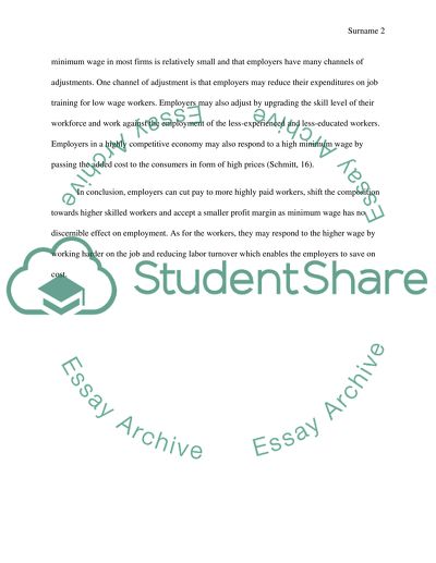 Raising the Minimum Wage