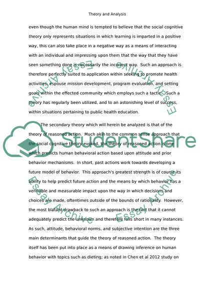 Theories and Methods for Health Promotion