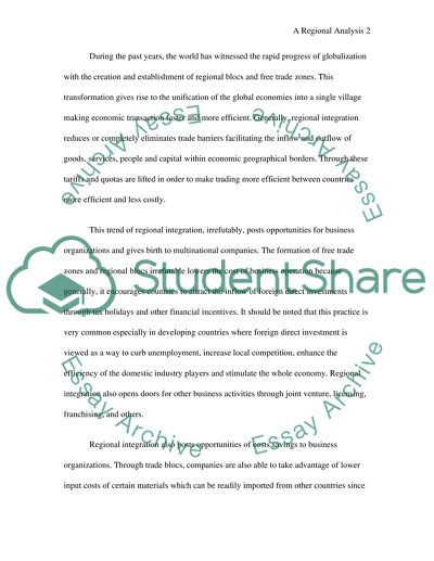 Regional Analysis of NAFTA