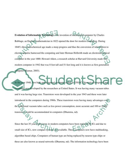 Pros and Cons of Introduction of Information Technology