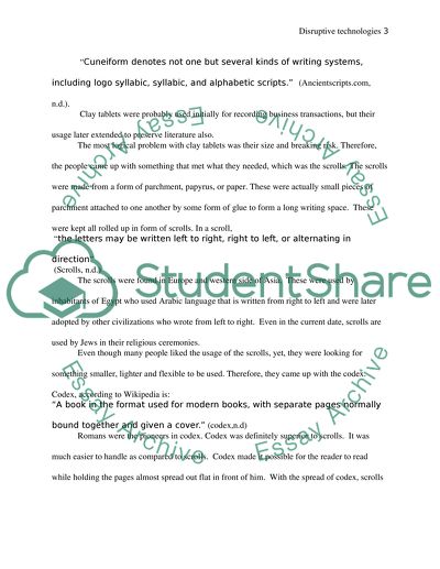 Disruptive Technologies