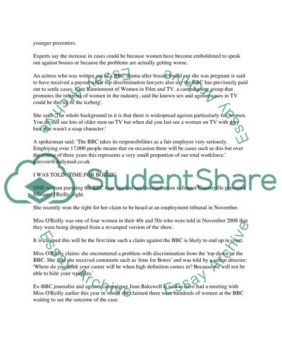 BBC Facing Tide of Claims for Sex and Age Discrimination