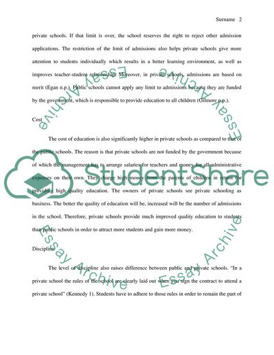 Differences between Private and Public Schools