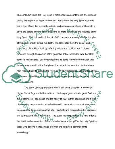 The Person and the Work of the Holy Spirit in Johns Gospel