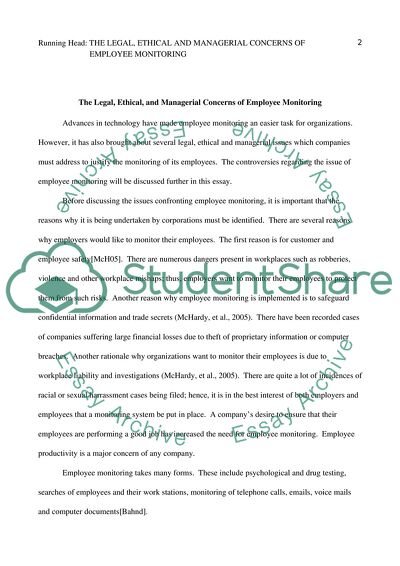 The Legal, Ethical, and Managerial Concerns of Employee Monitoring