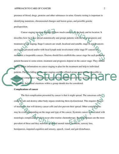 Approach to Care of Cancer