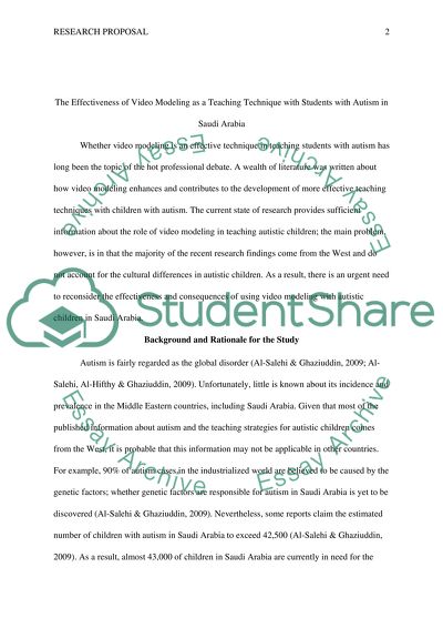 Teaching Technique of Students with Autism in Saudi Arabia