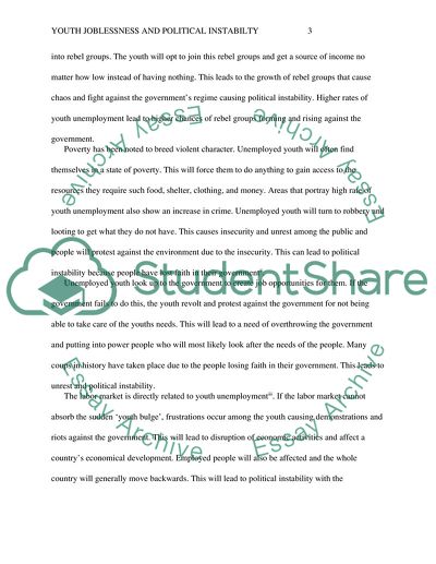 Youth Joblessness and Political Instability