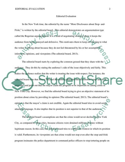 More Disclosures about Stop- and- Frisk by the Editorial Board