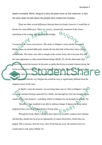 Monster Stories by Ishiguro and Shelly