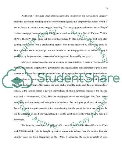 Mortgage Securitization