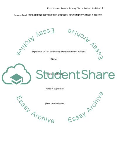 Sensory Discrimination