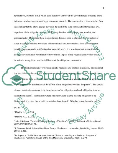 Wrongfulness of State Conduct