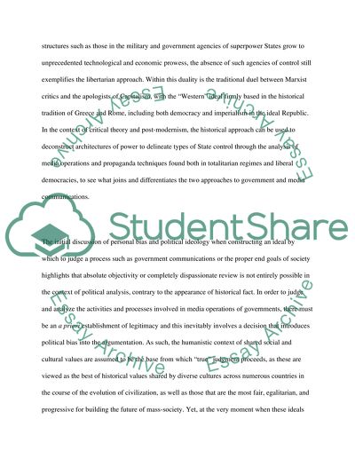 Totalitarian States and the Media: Propaganda and Control