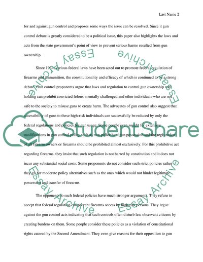 Gun Control Issues in the United States