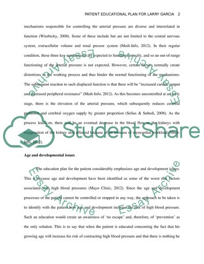 Patient Educational Plan for Larry Garcia