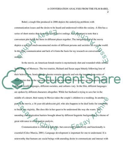 Taking Features in Conversation: Analysis from the Film Babel