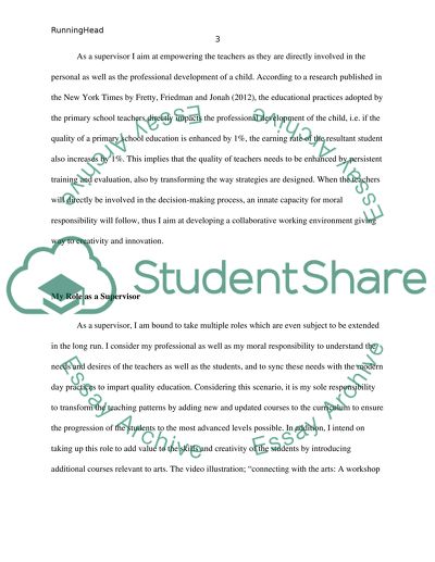 Mission Statement as a Supervisor