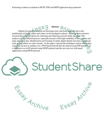 How to Extract Evidence in Relation to HTTP, FTP, and SMTP Application Layer Protocols