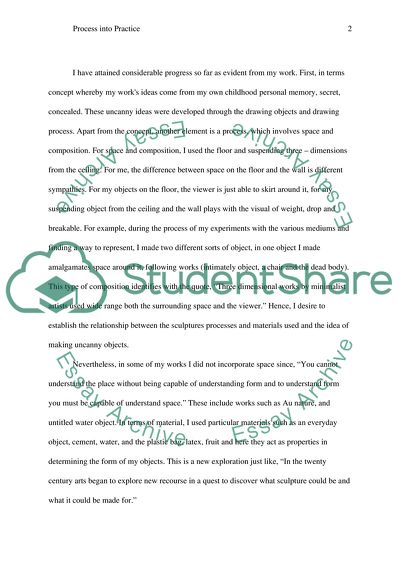 Process into Practice: My Working Progress