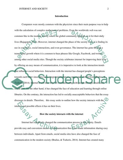 Society of 21st Century, The Internet