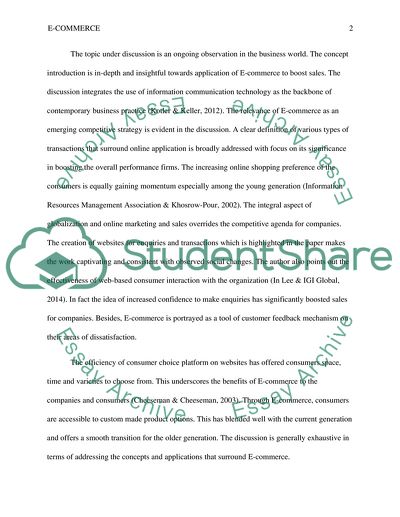 E-Commerce and the Efficiency of Consumer Choice