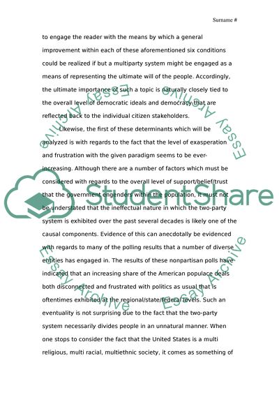 The Problems of a Two Party System in the US