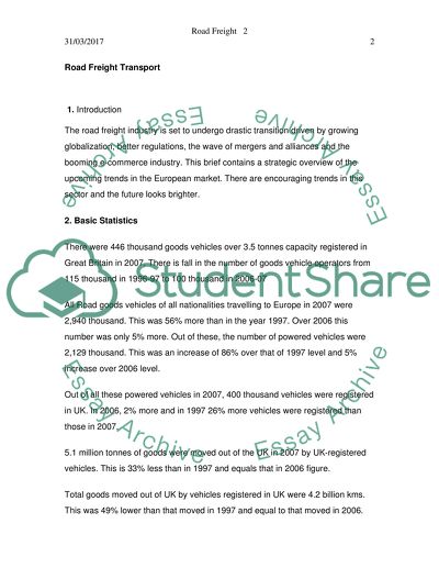 Road Freight Transportation