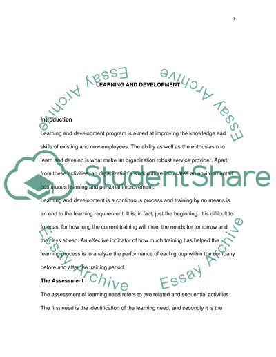 Learning and Development of New Employees