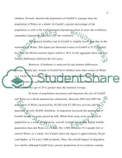 Identities of Cardiff, Wales, UK by quantitative evidence
