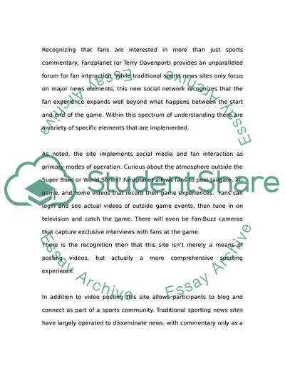 Press Release on Fan Experience