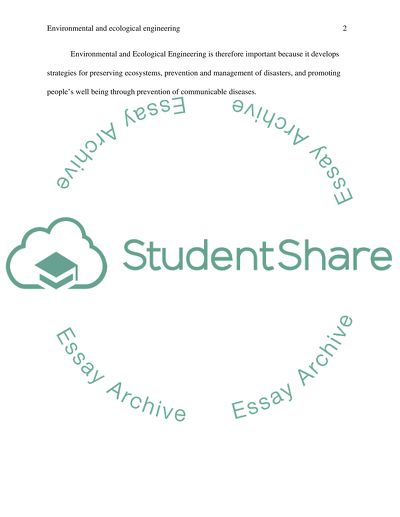 Why Environmental & Ecological Engineering is important