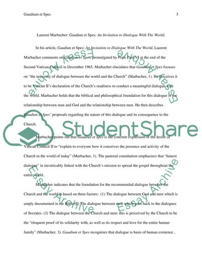 Part 1 of the document Gaudium et Spes