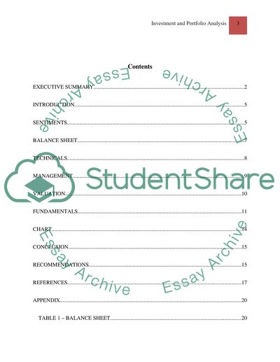 Investment and Portfolio Analysis of Apple Inc