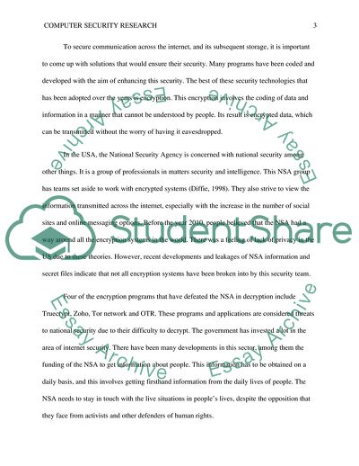 Computer Security Research