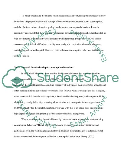 In What Ways Do Social Class and Cultural Capital Have an Impact on Consumer Behavior