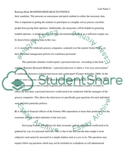 Individual Assignment: Types of Surveys