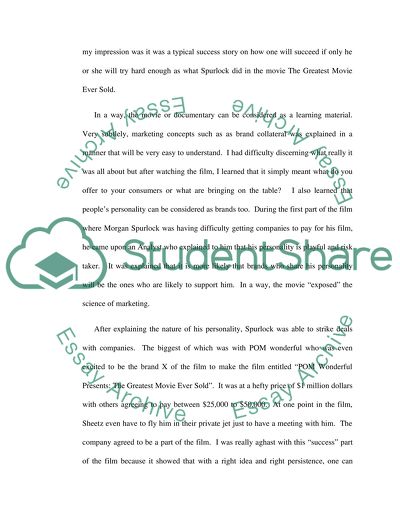 Analysis of the Movie the Greatest Movie Ever Sold