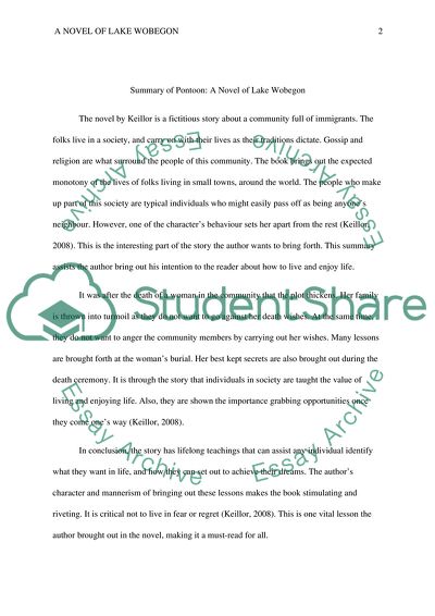 Summary of Pontoon A novel of Lake Wobegon