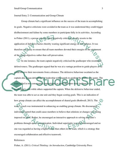 essay about small group communication