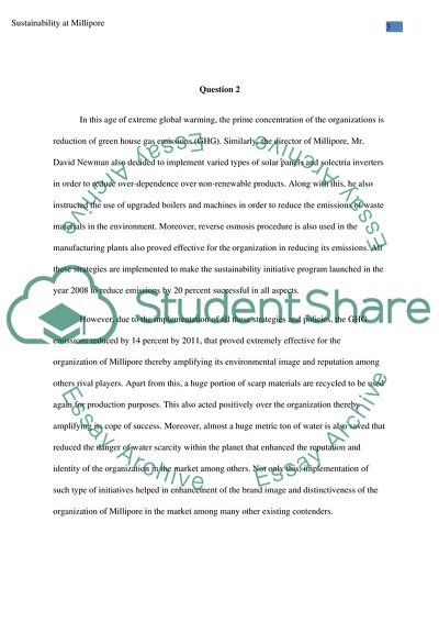 Sustainability at Millipore