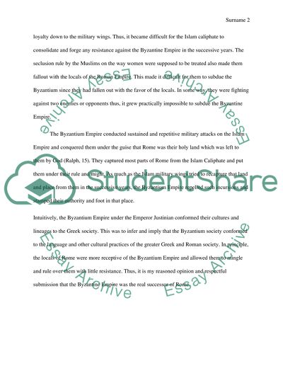 Who is the real successor to Rome: The Byzantine Empire or the Islamic Caliphate