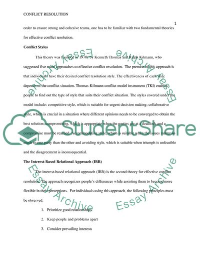 Conflict Resolution: Resolving Conflict Rationally and Effectively