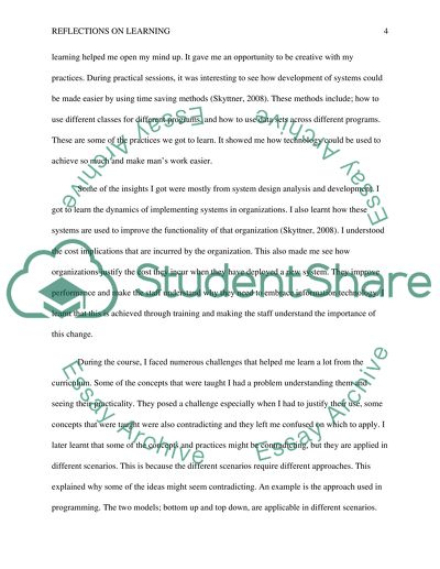 Reflections on Learning
