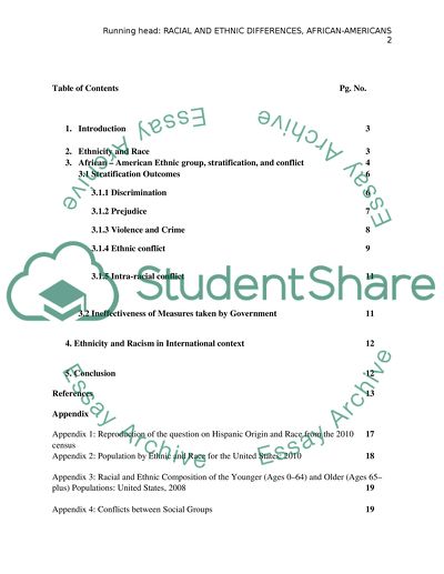 Racial and Ethnic Differences: African Americans