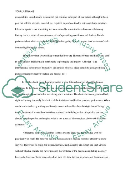 Human nature vs. Human condition