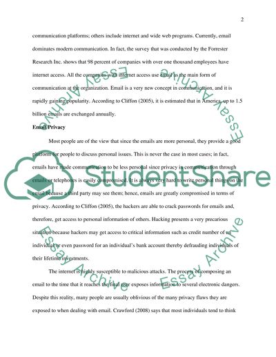 Email Privacy and Privacy Risks