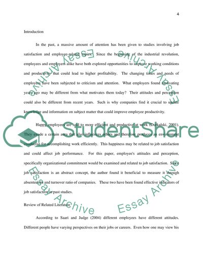 The Effect of Employee Attitude and Perception