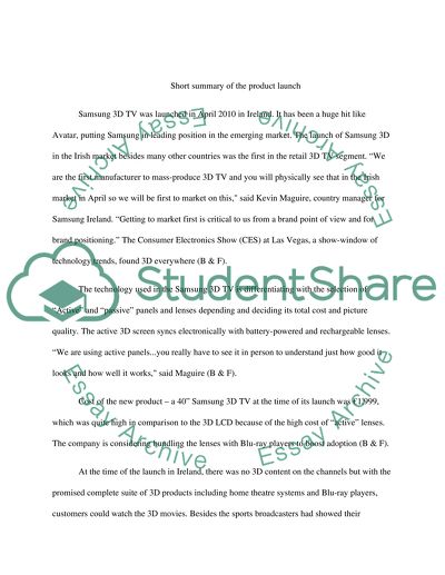 The Product Launch of a Samsung UNC7000