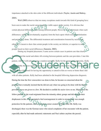 Ethnic and Racial Disparities: Negative Ethnicity